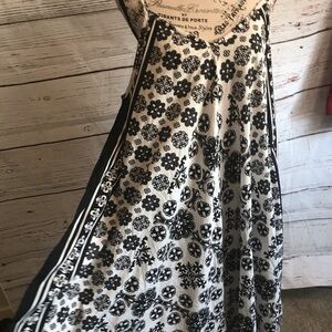 - - J glee handkerchief dress black and white